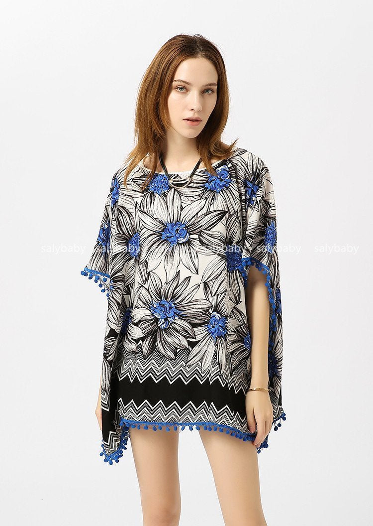 Print Loose Casual Beach Bikini Cover Up