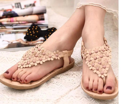 2018 Summer Flower Flat Heel Bohemia Sandals