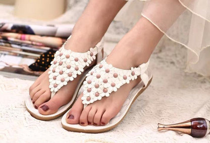 2018 Summer Flower Flat Heel Bohemia Sandals