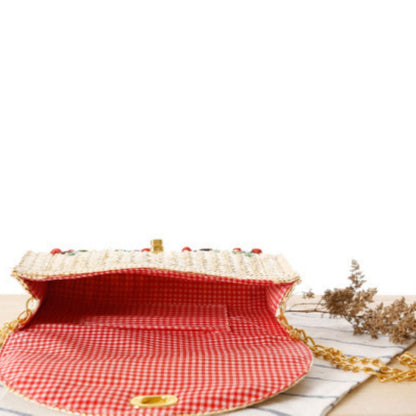 Crochet Market Bag Cherry Woven Bag