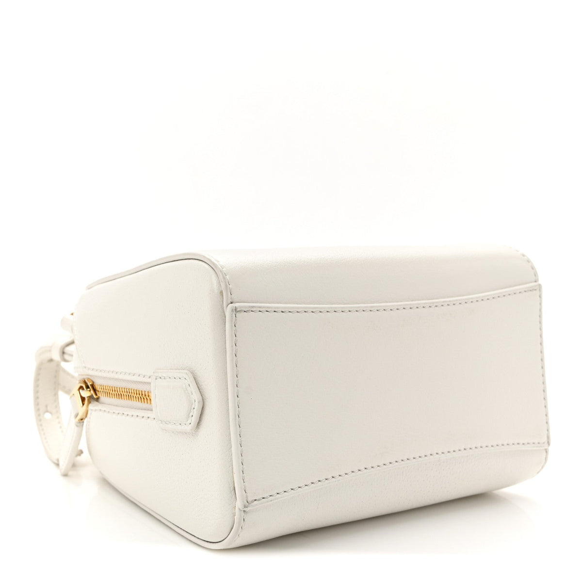 Tumbled Buffalo Micro Antigona Cube Bag White