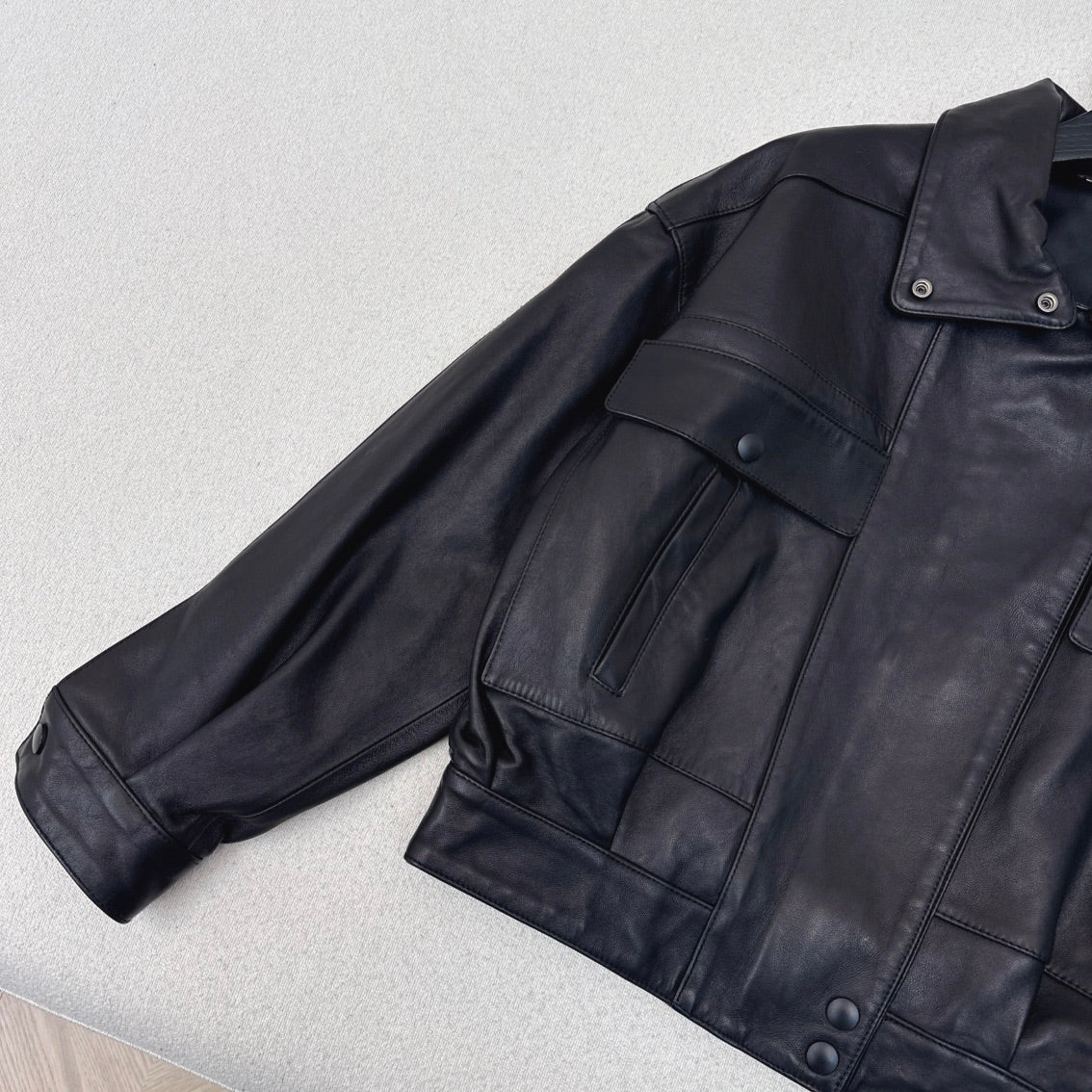 YSL Jacket Black Lambskin 584716