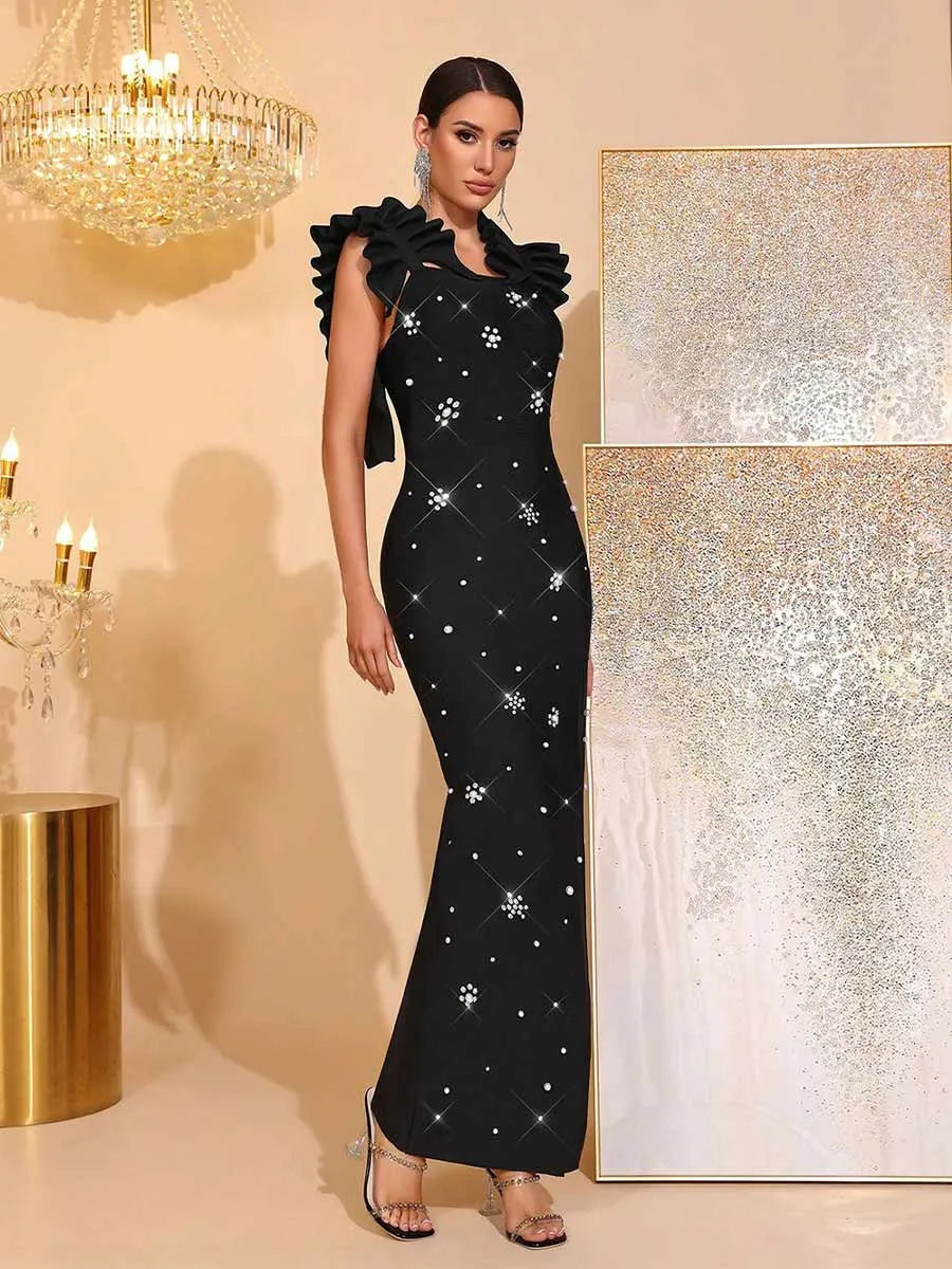 Guinevere Ruffle Edge Maxi Dress