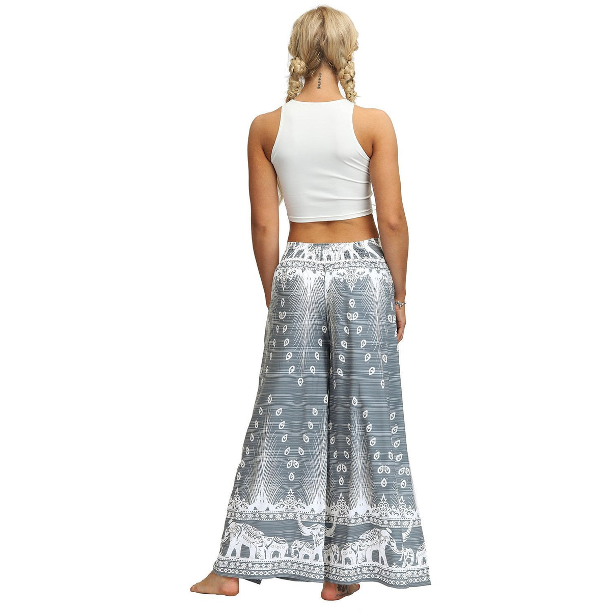Digital Print Snow Women'S Casual Wide Leggings Yoga Pants Fashion Fork Straight Leggings