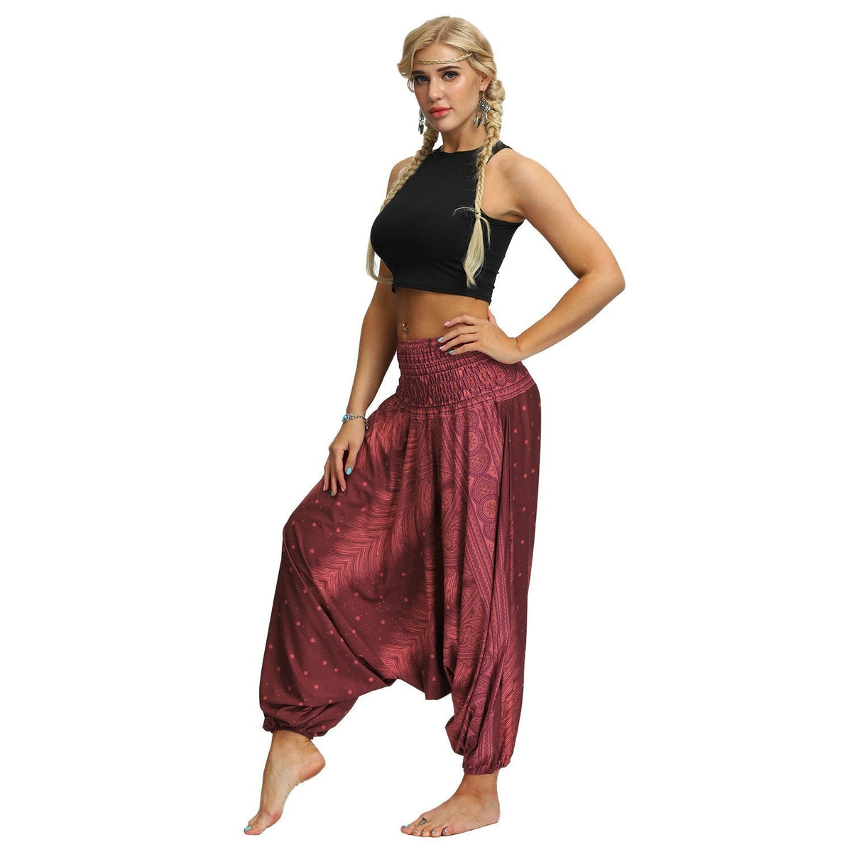 New Bohemian Digital Printing Women'S Sports Fitness Yoga Pants