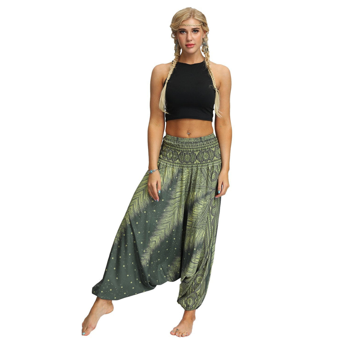 New Bohemian Digital Printing Women'S Sports Fitness Yoga Pants