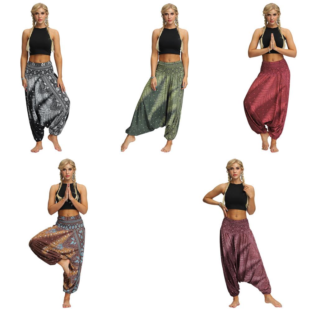 New Bohemian Digital Printing Women'S Sports Fitness Yoga Pants