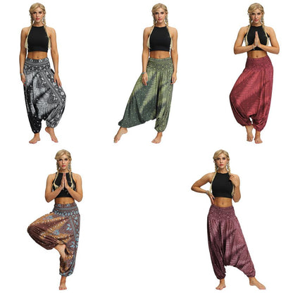New Bohemian Digital Printing Women'S Sports Fitness Yoga Pants