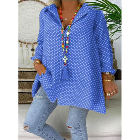 Big Size Shirt With Dot Printing