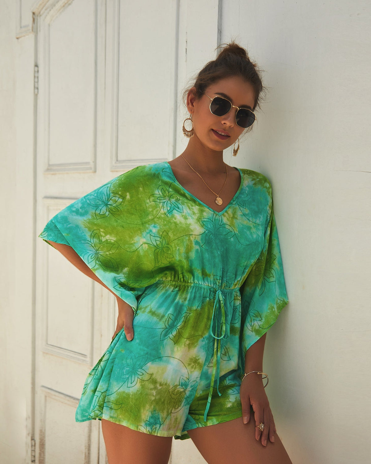 Summer Bohemian Print Vacation Women'S Jumpsuit