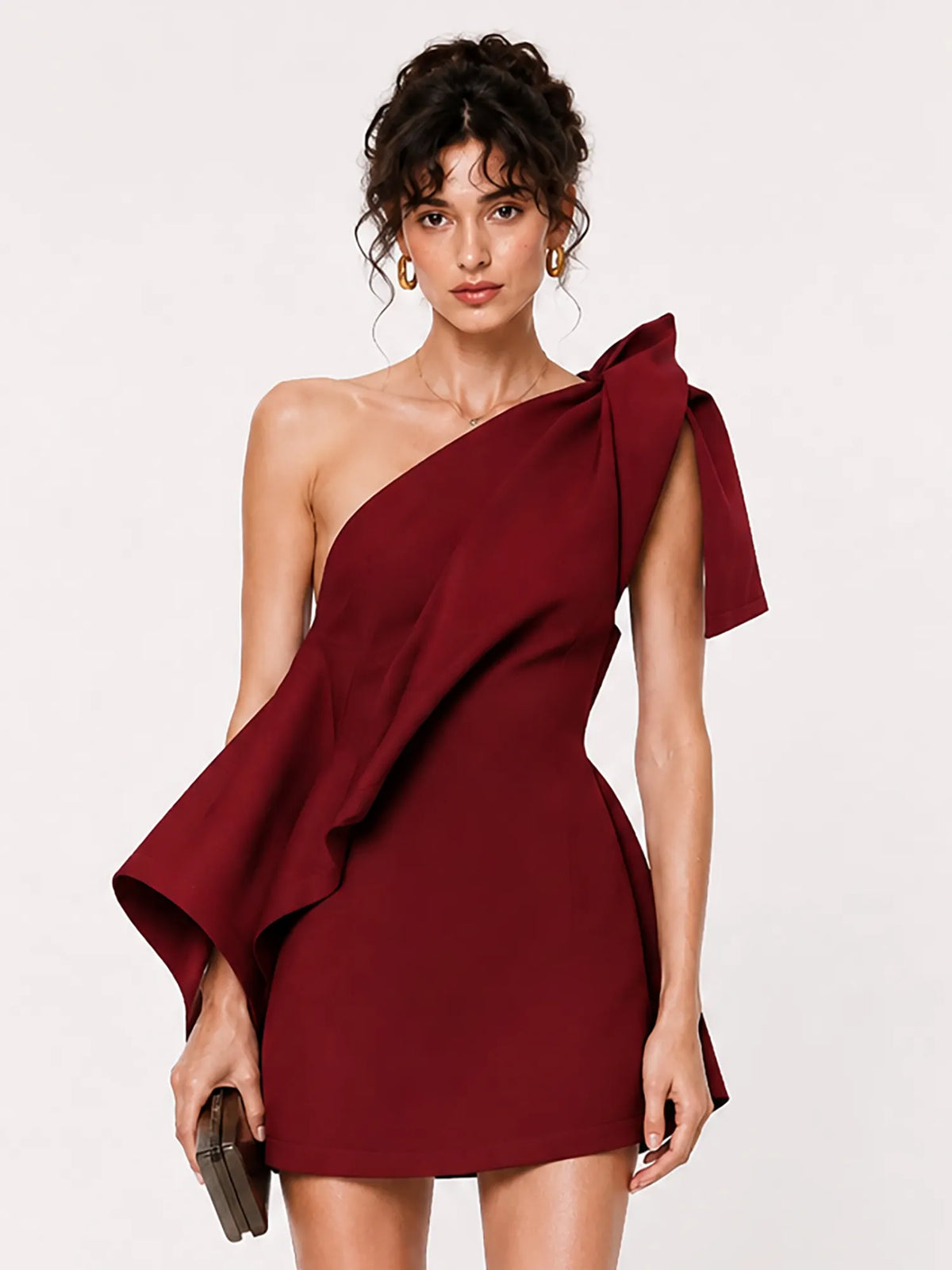 Zuri Asymmetrical Off-Shoulder Mini Dress
