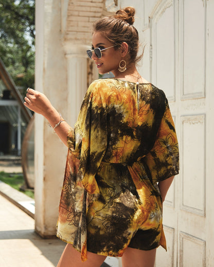 Summer Bohemian Print Vacation Women'S Jumpsuit