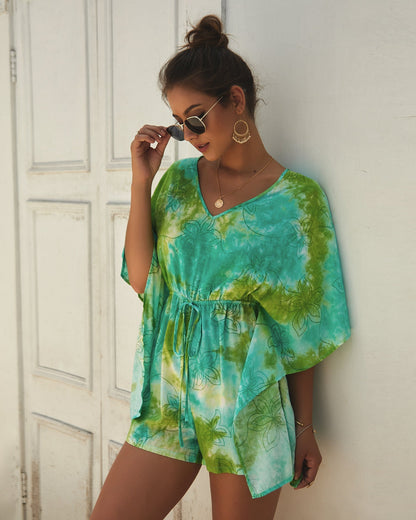 Summer Bohemian Print Vacation Women'S Jumpsuit