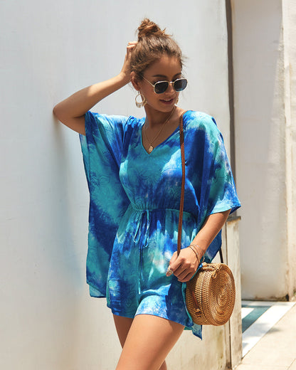 Summer Bohemian Print Vacation Women'S Jumpsuit