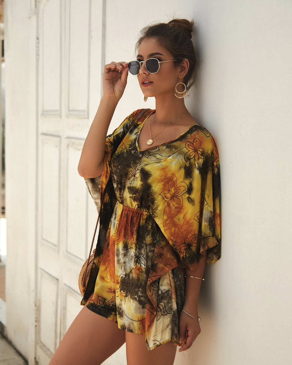 Summer Bohemian Print Vacation Women'S Jumpsuit