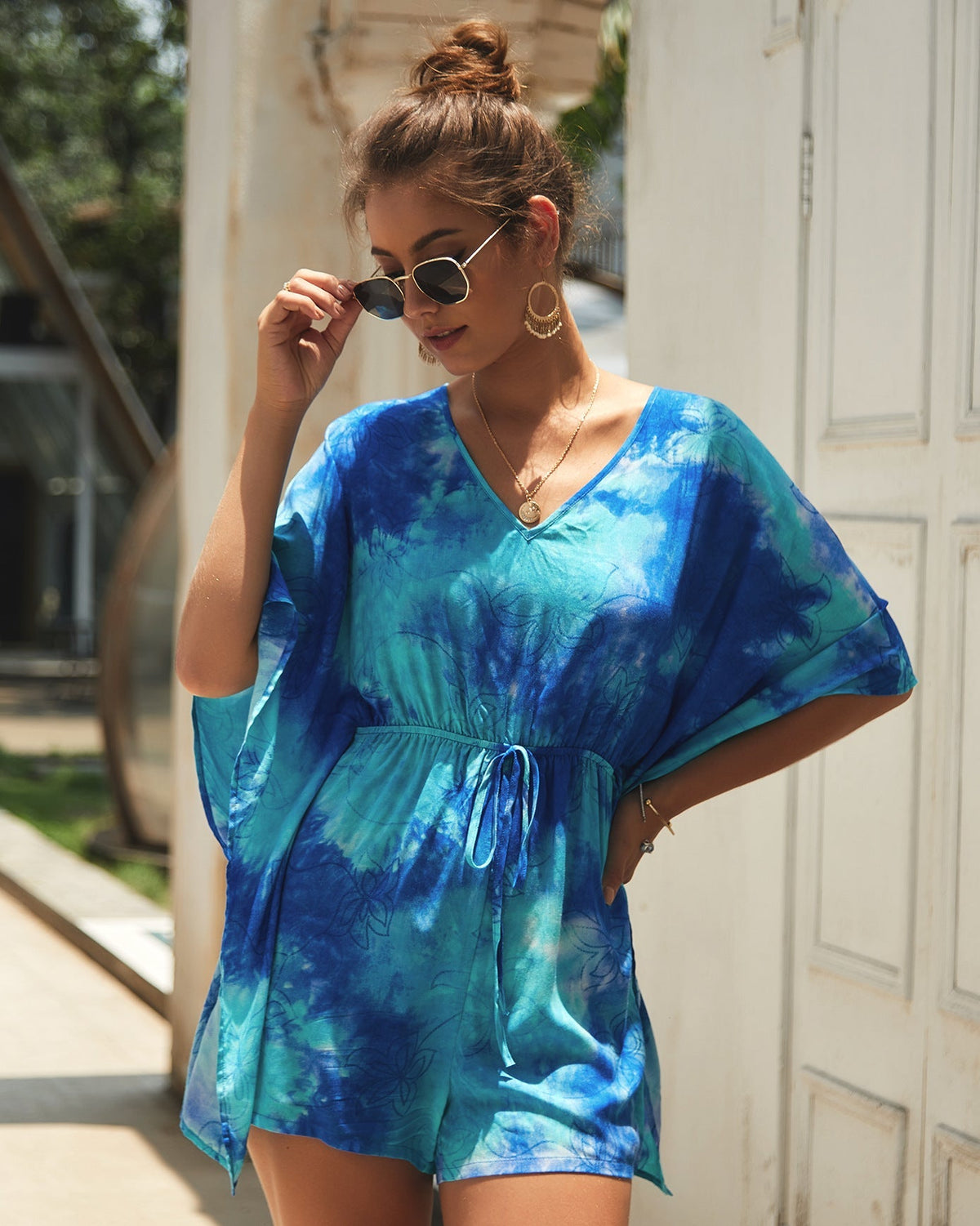 Summer Bohemian Print Vacation Women'S Jumpsuit