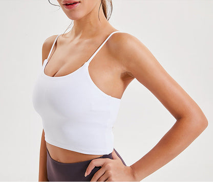 Merillat Backless Erogenous Zone Chest Pad Sports Bra Gathers And Shapes Fitness Camisole