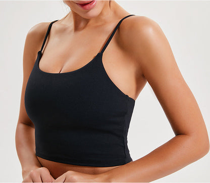 Merillat Backless Erogenous Zone Chest Pad Sports Bra Gathers And Shapes Fitness Camisole