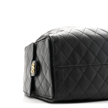 Caviar Quilted Large Chanel 25 Handbag Black