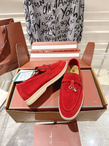 LP Summer Charms Walk Loafers Red Suede 565850