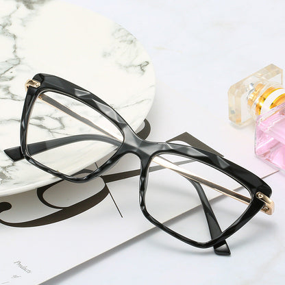 Retro Transparent Multi-Faceted Crystal Eyeglasses Frames