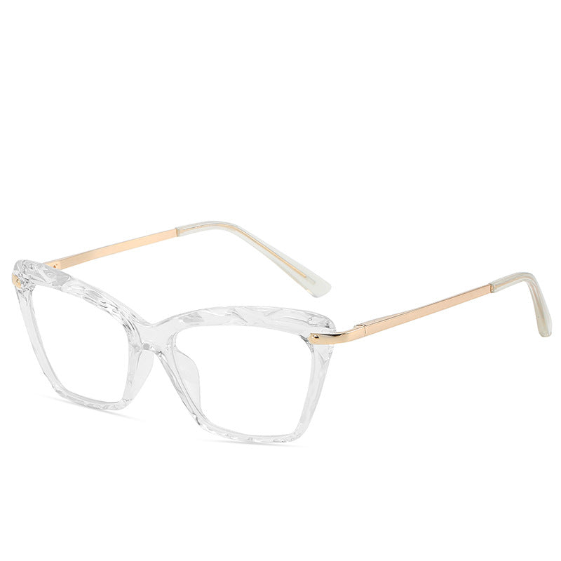 Retro Transparent Multi-Faceted Crystal Eyeglasses Frames