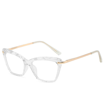 Retro Transparent Multi-Faceted Crystal Eyeglasses Frames