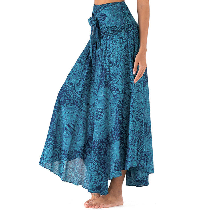 Casual National Style Dress, Skirt, Beach Resort Skirt, Two Wearing Swing Skirts