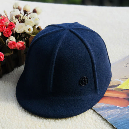 Trendy Wool Baseball Cap Adjustable Casual Sun Hat