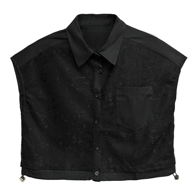Polo Collar Short Sleeve Shirt Subtle Jacquard Loose Fit