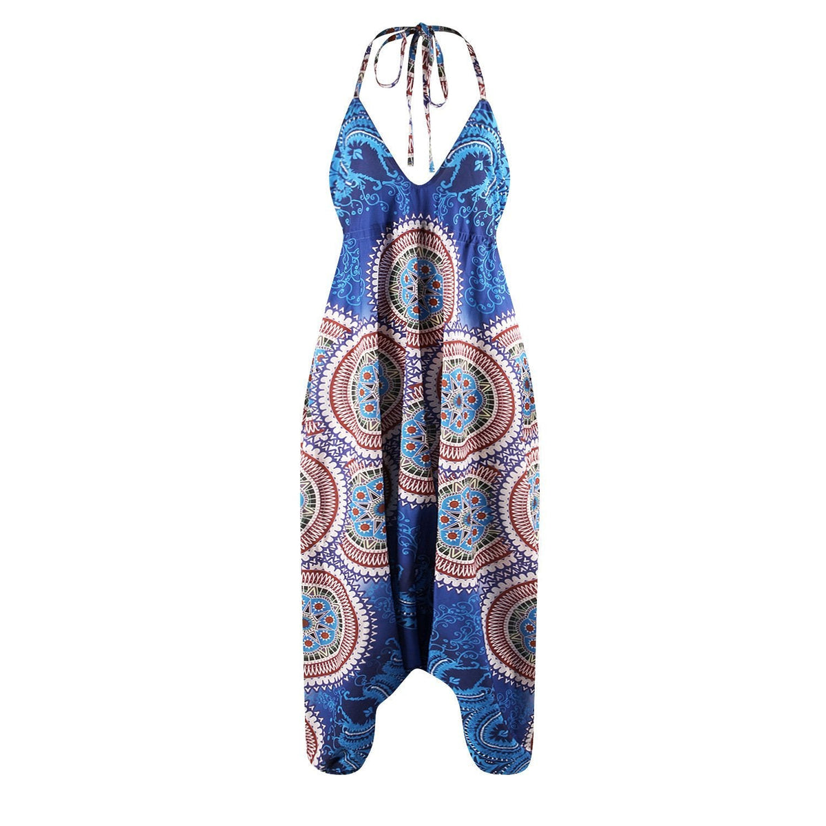 Summer Loose Wide-Leg Jumpsuit Suspenders V-Neck Sports Yoga Pants