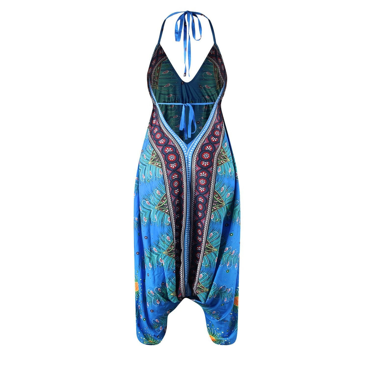 Summer Loose Wide-Leg Jumpsuit Suspenders V-Neck Sports Yoga Pants