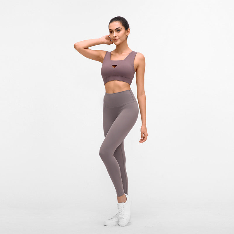 Yoga Pants Women Without Embarrassment Line High Waist Lift Hip Elastic Fitness Exercise Nine-Point Pants