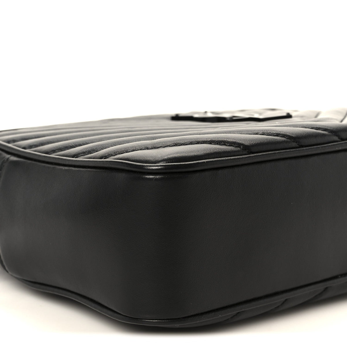 Calfskin Matelasse Monogram Monochrome Lou Camera Bag Black