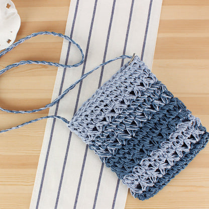Crochet Market Bag Gradient Crossbody Bag