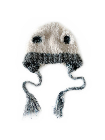 Haila - Cute Knitted Beanie with Braids &amp; Cat-like Ears