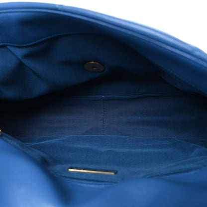 Lambskin Quilted Large Chanel 19 Flap Blue