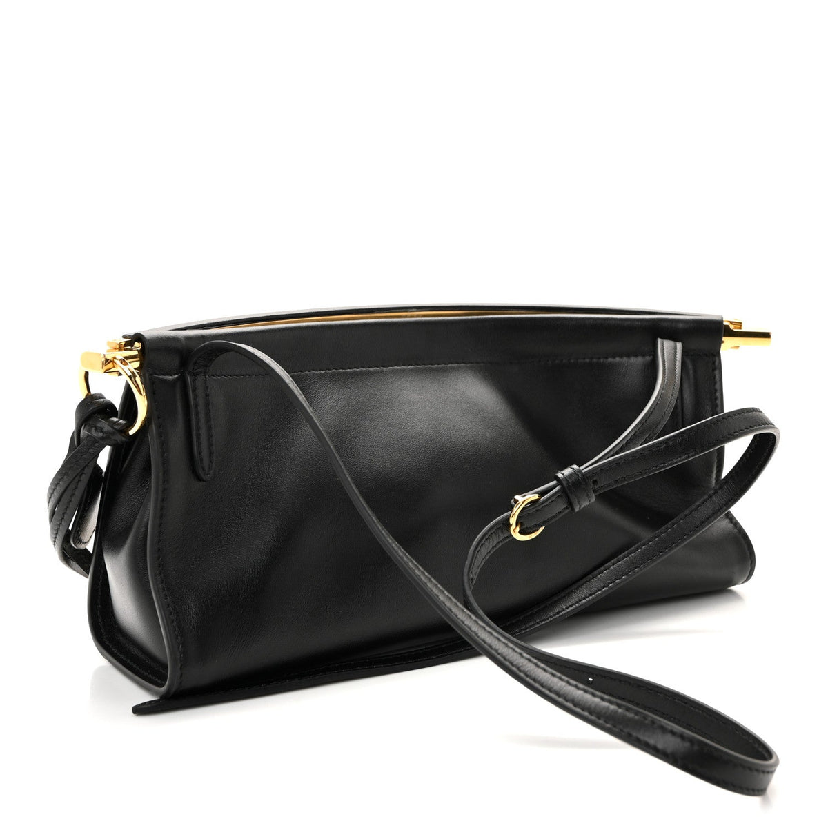 Calfskin Small Le Click East West Bag Black