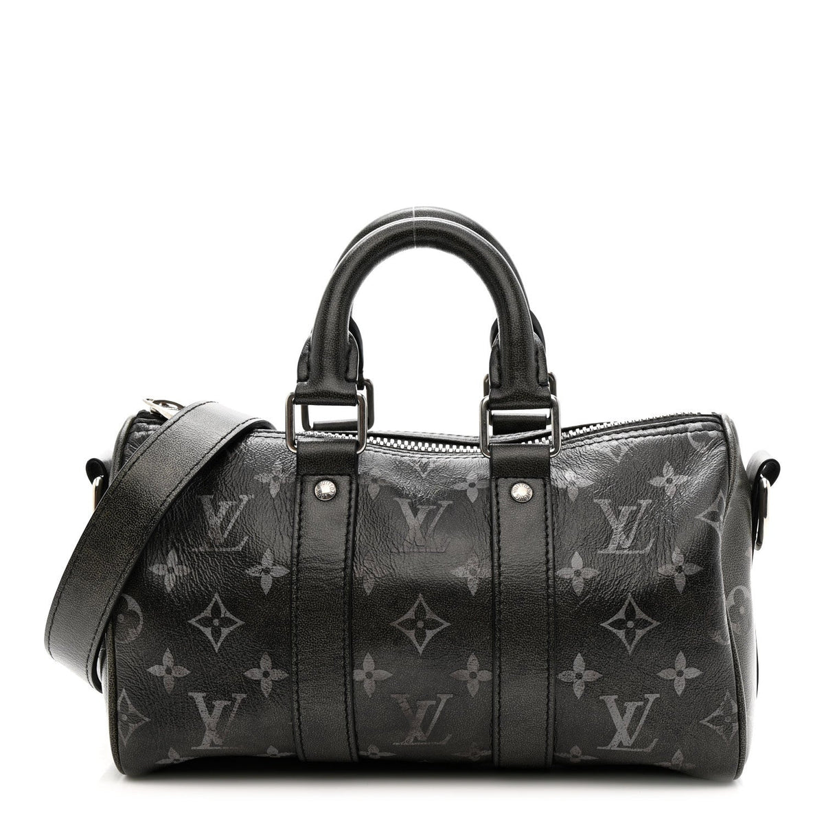 Brushed Monogram Eclipse Keepall Bandouliere 25