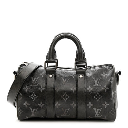 Brushed Monogram Eclipse Keepall Bandouliere 25