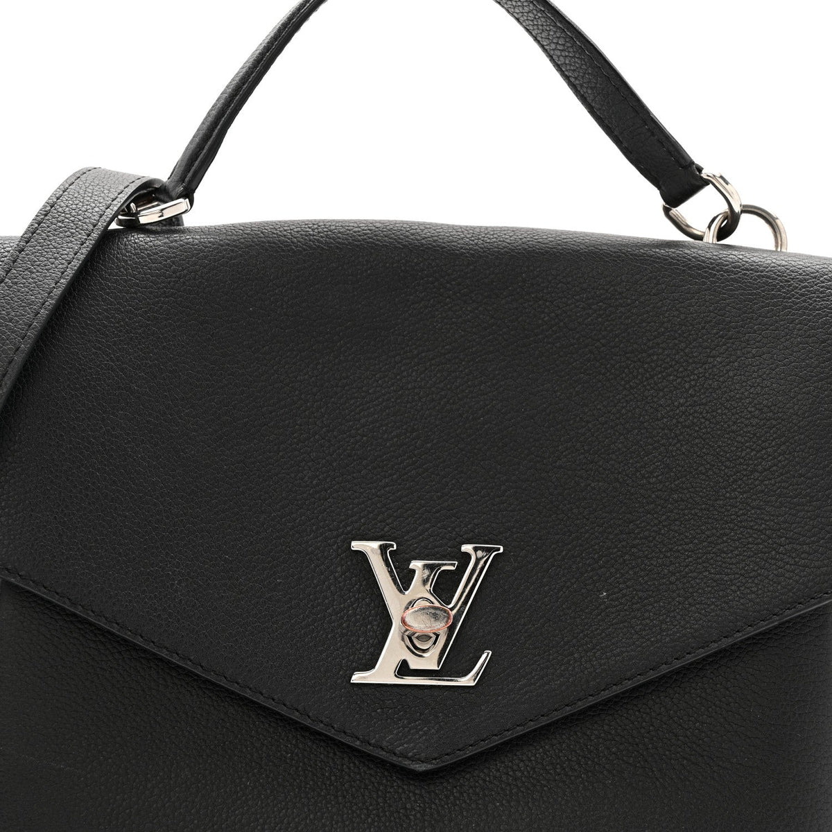 Soft Calfskin My Lockme Top Handle Black
