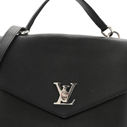 Soft Calfskin My Lockme Top Handle Black