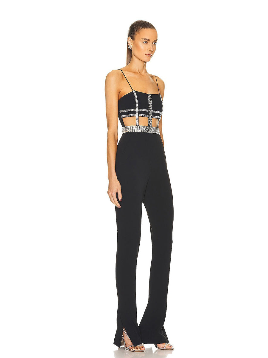 Elisa Crystal Embroidered Jumpsuit