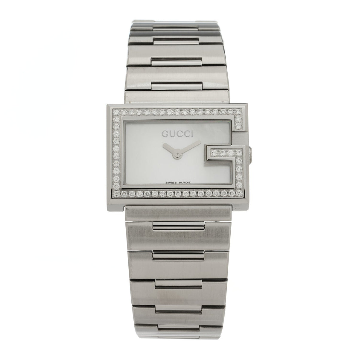 Stainless Steel Diamond Bezel Mother of Pearl 31mm 100L Quartz Watch