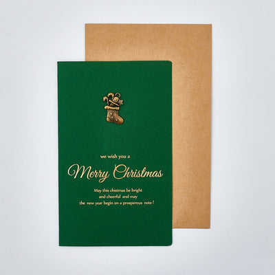 Gold Foil Merry Christmas Card With Envelope