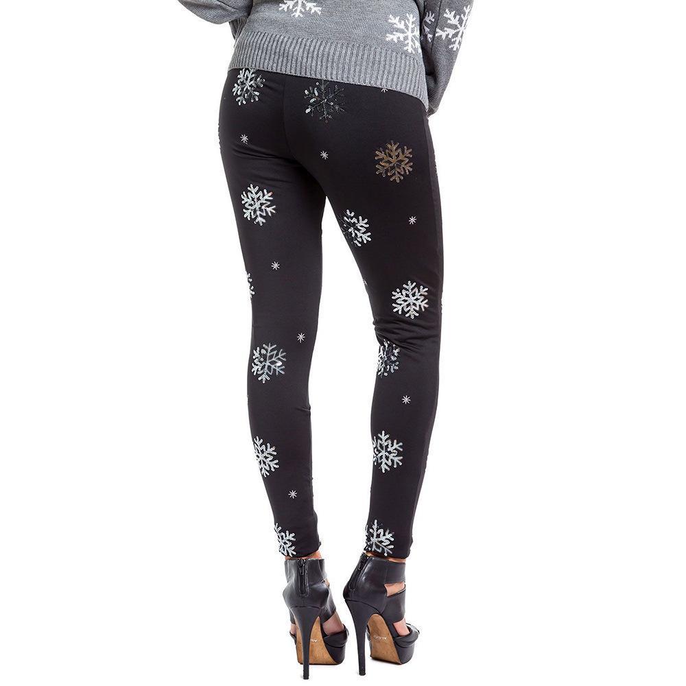 Autumn Winter New Dress Christmas Dress Print Slim Leggings