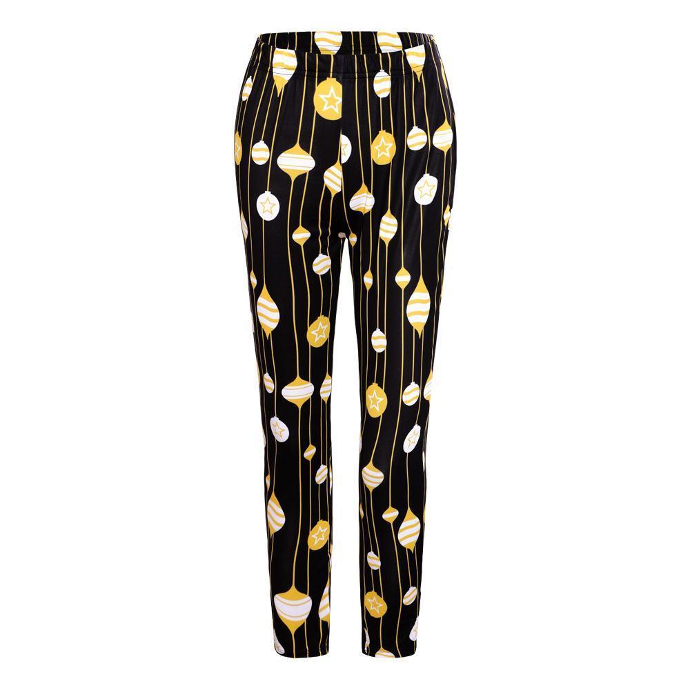 Autumn Winter New Dress Christmas Dress Print Slim Leggings