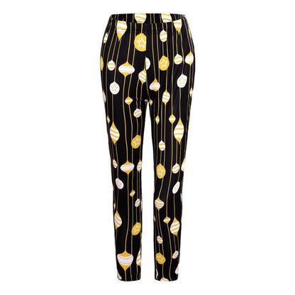 Autumn Winter New Dress Christmas Dress Print Slim Leggings