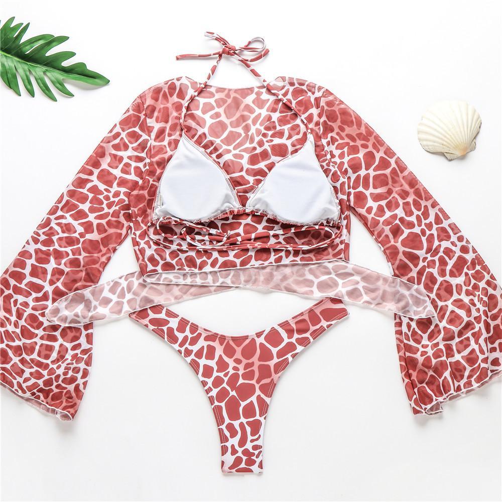 New Style Swimsuit Bikini Three-Piece Mesh Swimwear