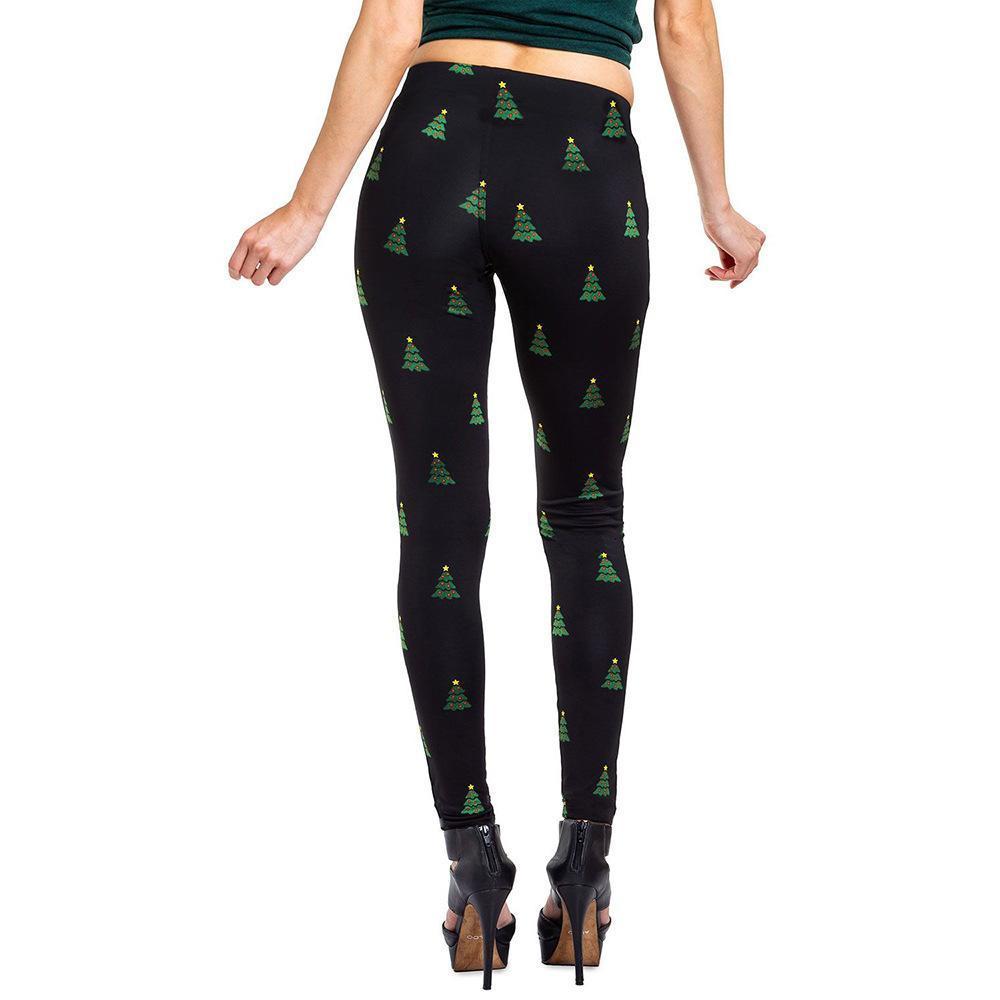 Autumn Winter New Dress Christmas Dress Print Slim Leggings
